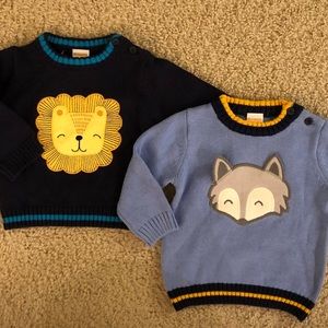 Gymboree Lion & Fox Baby Sweaters